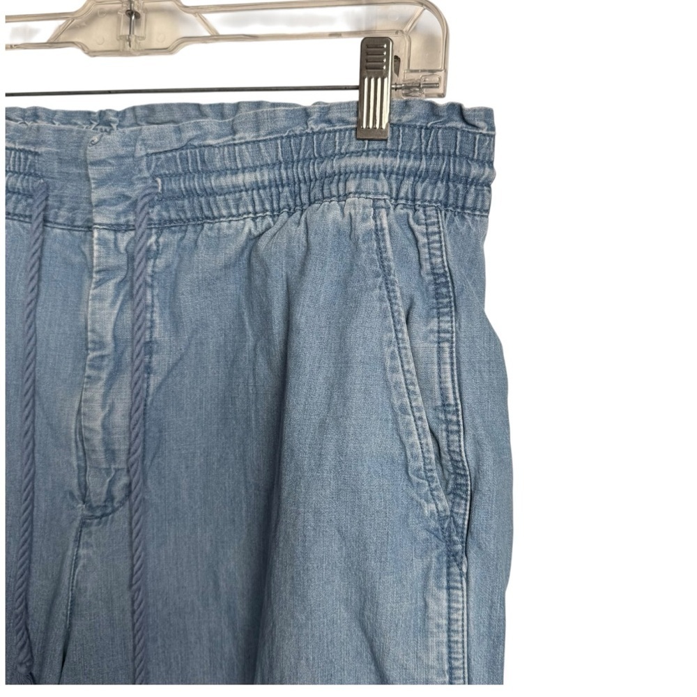 Gap High Rise Chambray Wide Leg Pants Womens 10 Medium Indigo Blue 679051 - Picture 6 of 13